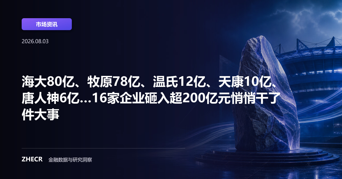 海大80亿、牧原78亿、温氏12亿、天康10亿、唐人神6亿…16家企业砸入超200亿元悄悄干了件大事