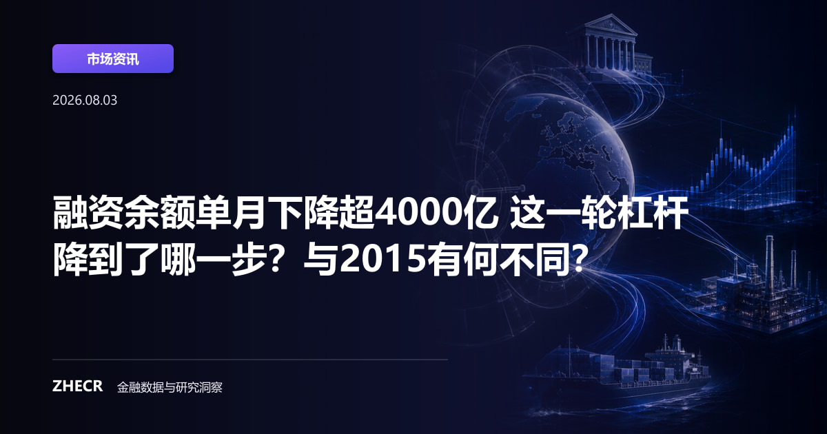 融资余额单月下降超4000亿 这一轮杠杆降到了哪一步？与2015有何不同？