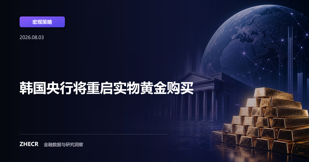 韩国央行将重启实物黄金购买