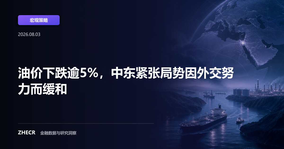 油价下跌逾5%，中东紧张局势因外交努力而缓和