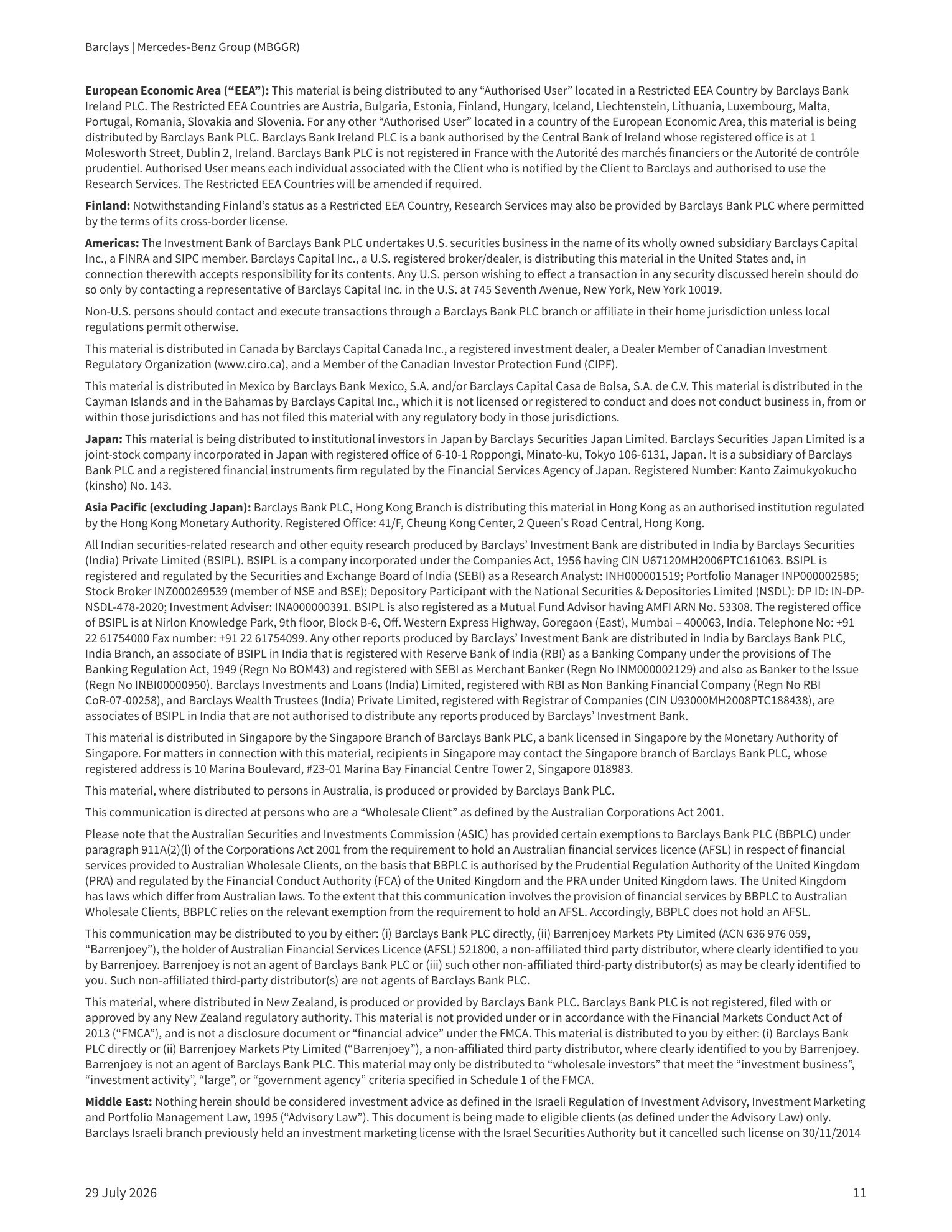 巴克莱-梅赛德斯-奔驰集团（MBGGR.US）：下半年现金流生成承压-260729 - 第 11 页