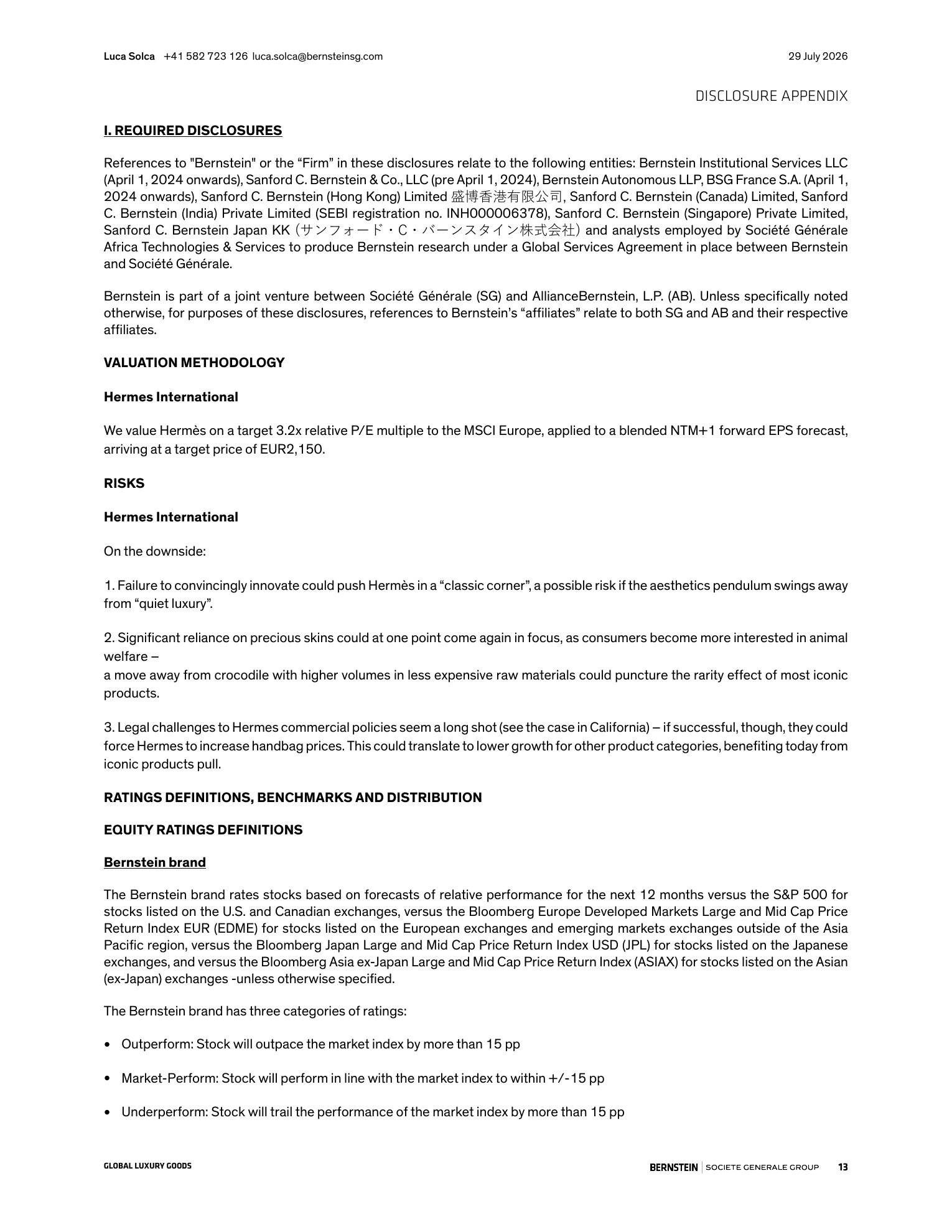 伯恩斯坦-爱马仕国际（RMS.FP）2026年上半年业绩电话会纪要-260729 - 第 13 页
