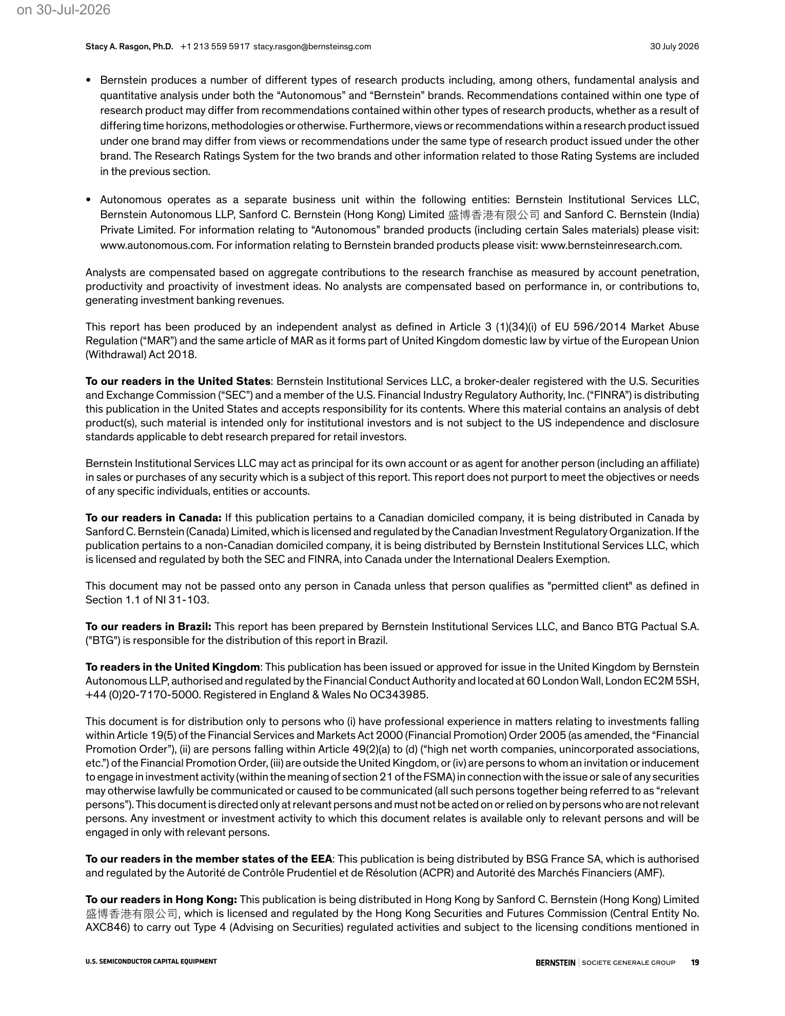 伯恩斯坦-泛林集团（LRCX.US）：2026财年四季度业绩回顾：相当出色！-260730 - 第 19 页