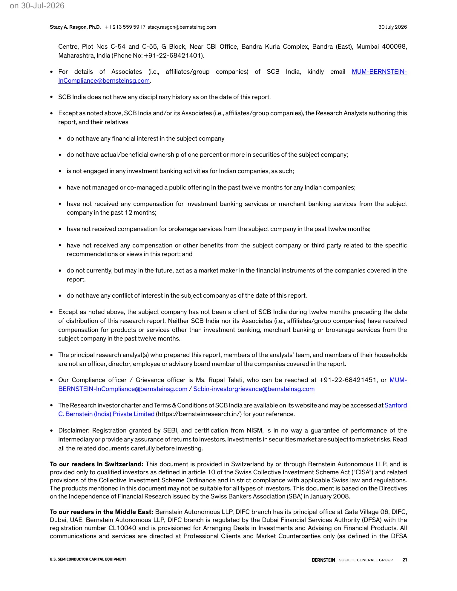 伯恩斯坦-泛林集团（LRCX.US）：2026财年四季度业绩回顾：相当出色！-260730 - 第 21 页