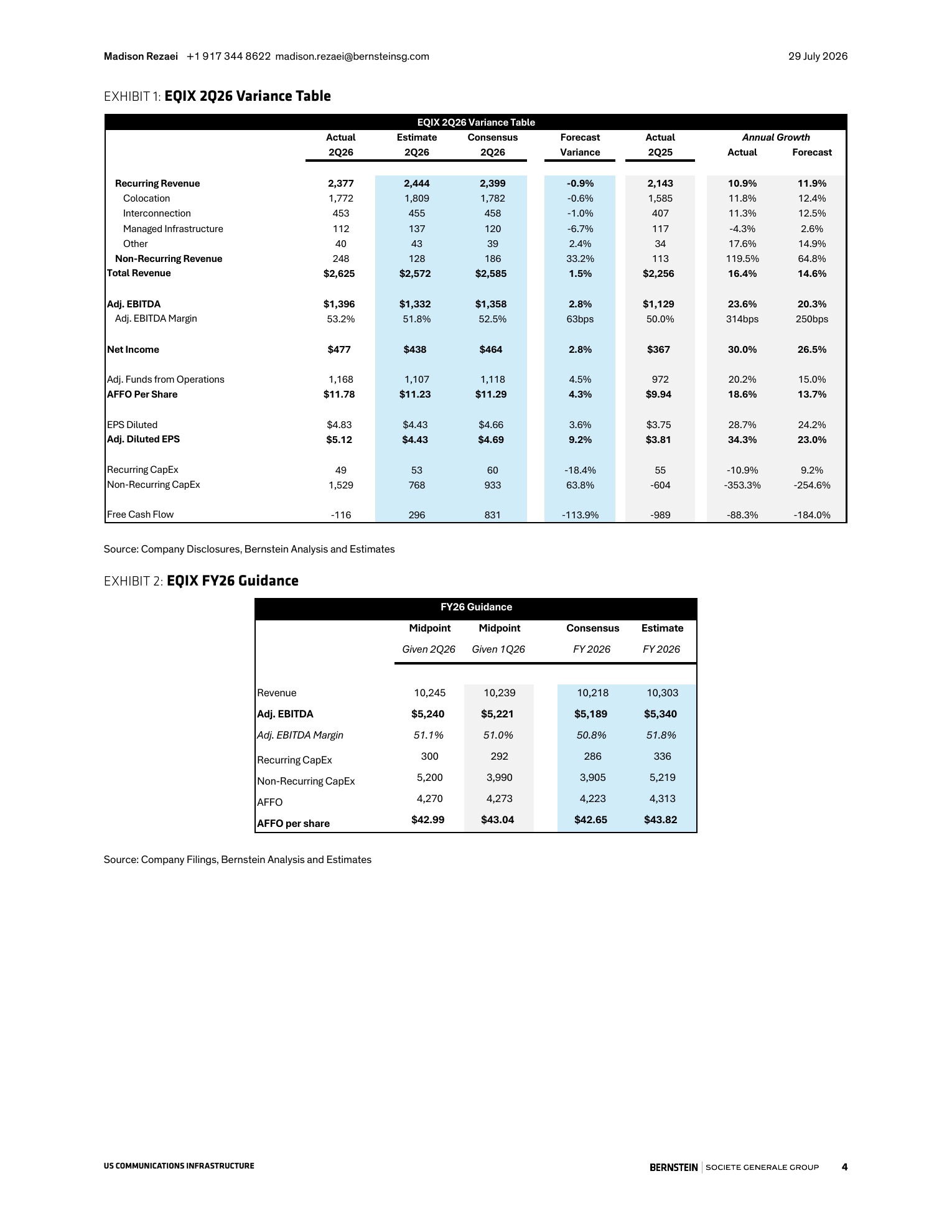 伯恩斯坦-易昆尼克斯（EQIX.US）2026年二季度财报点评：电力能耗指引超预期，亮点十足！-260729 - 第 4 页
