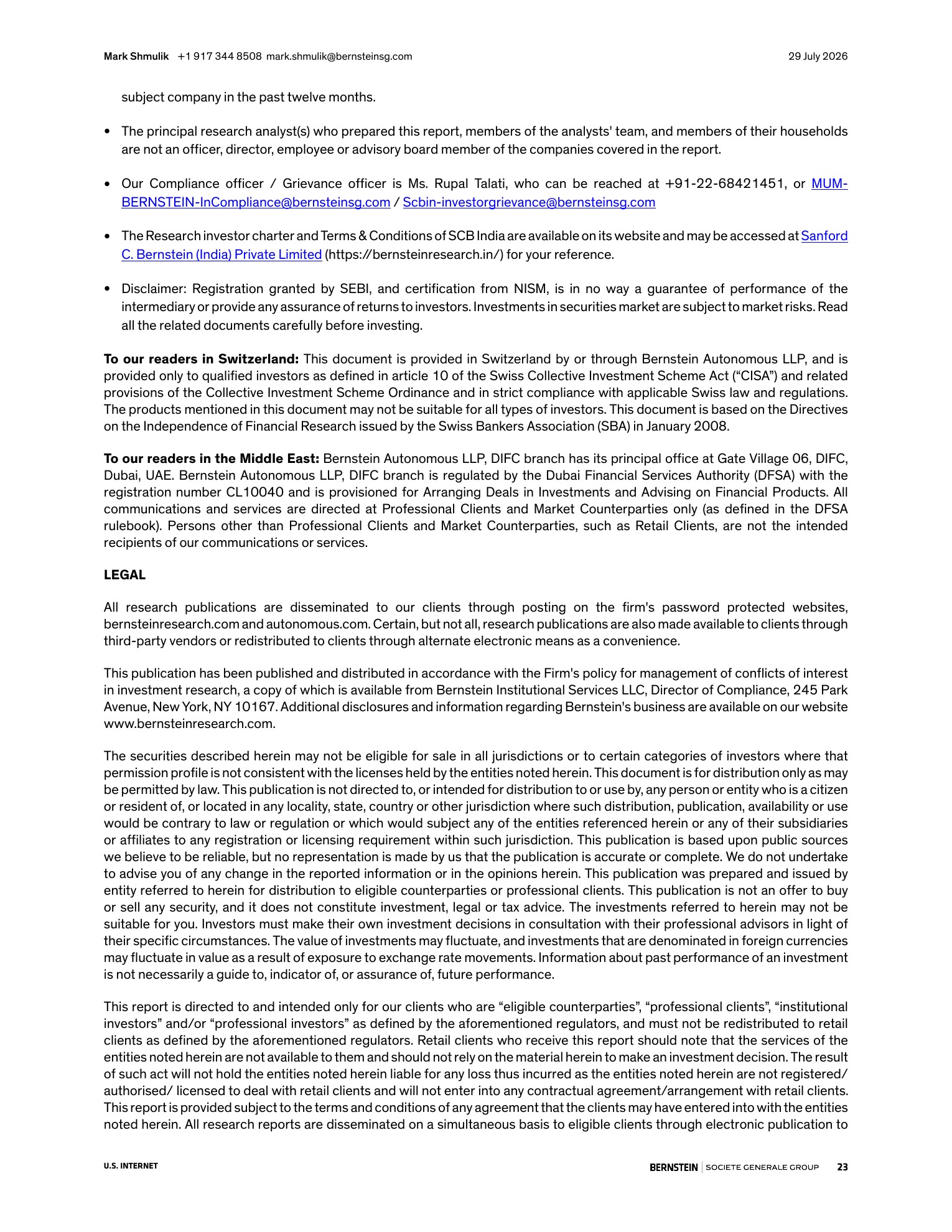伯恩斯坦-Meta Platforms（META.US）2026年二季度业绩点评：Meta正在规避沦为第二个TikTok的困境-260729 - 第 23 页