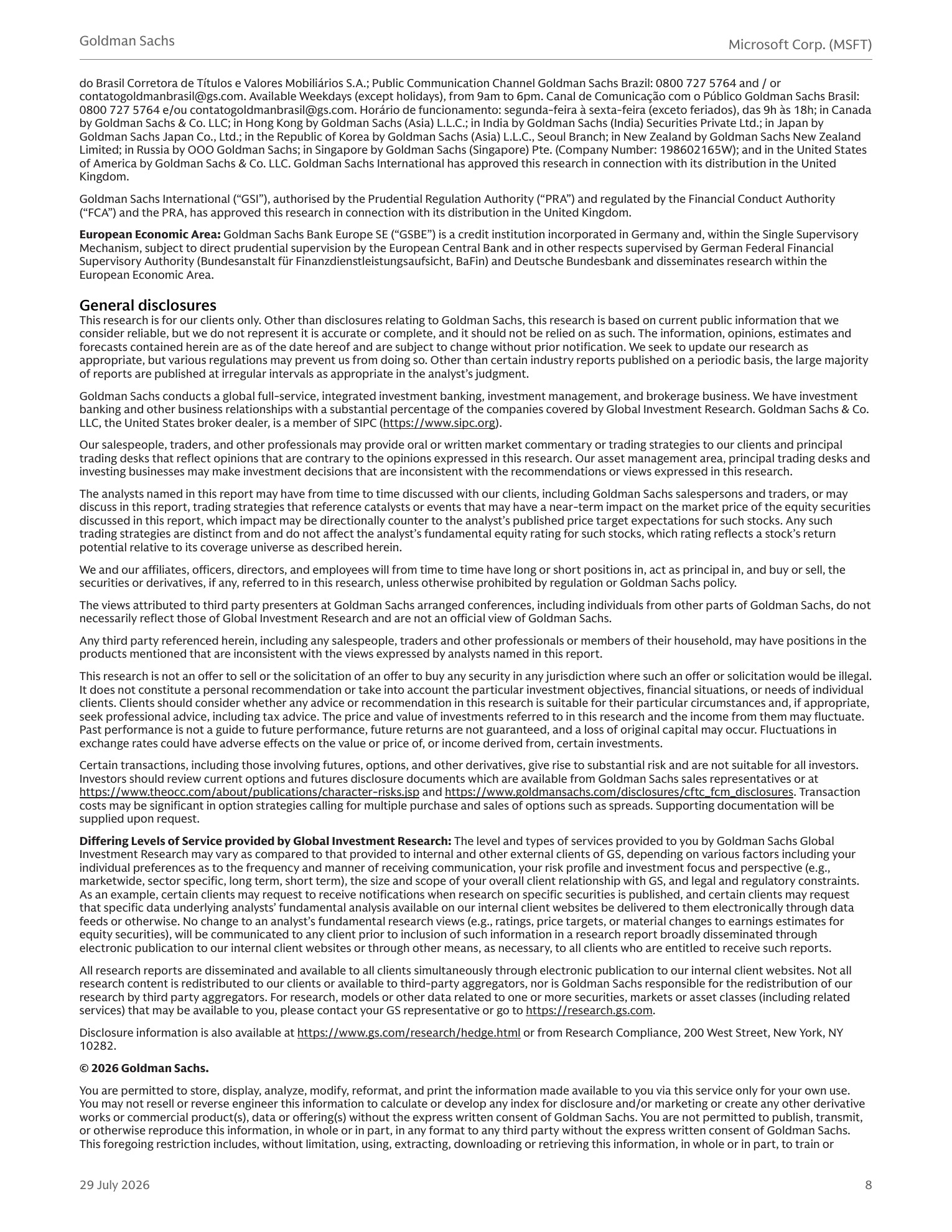 高盛-微软（MSFT.US）2026财年四季报：企业从追逐前沿模型转向布局前沿生态，微软战略地位持续抬升-260729 - 第 8 页