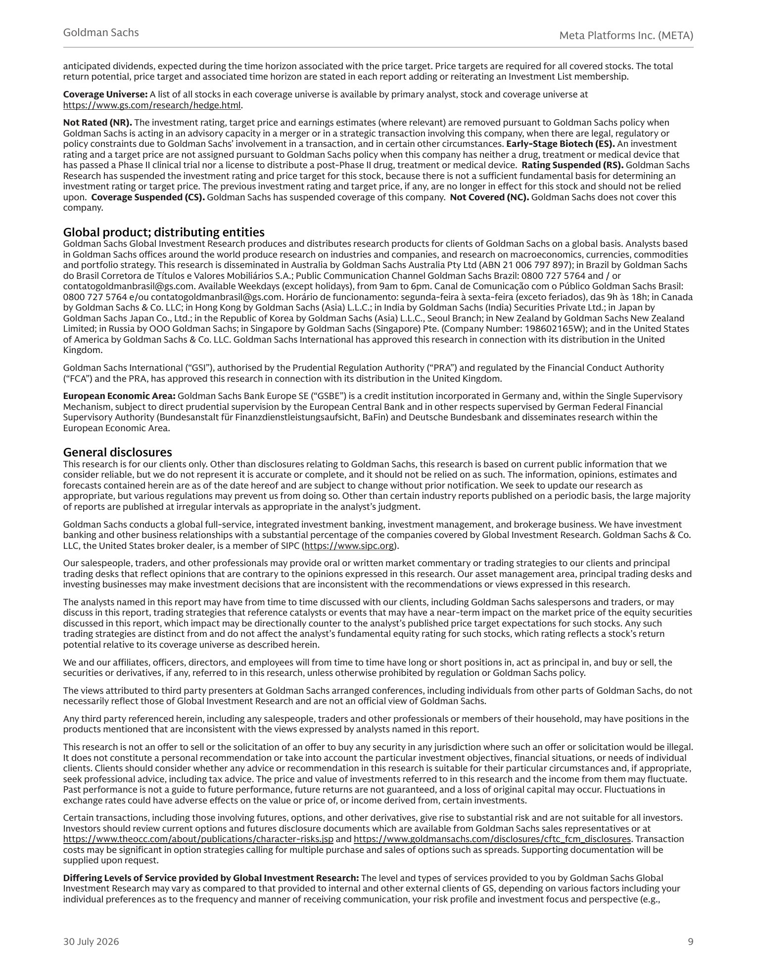 高盛-Meta Platforms（META.US）2026财年二季报点评：核心业务印证短期资本回报率，长期算力投入能见度仍待提升-270730 - 第 9 页