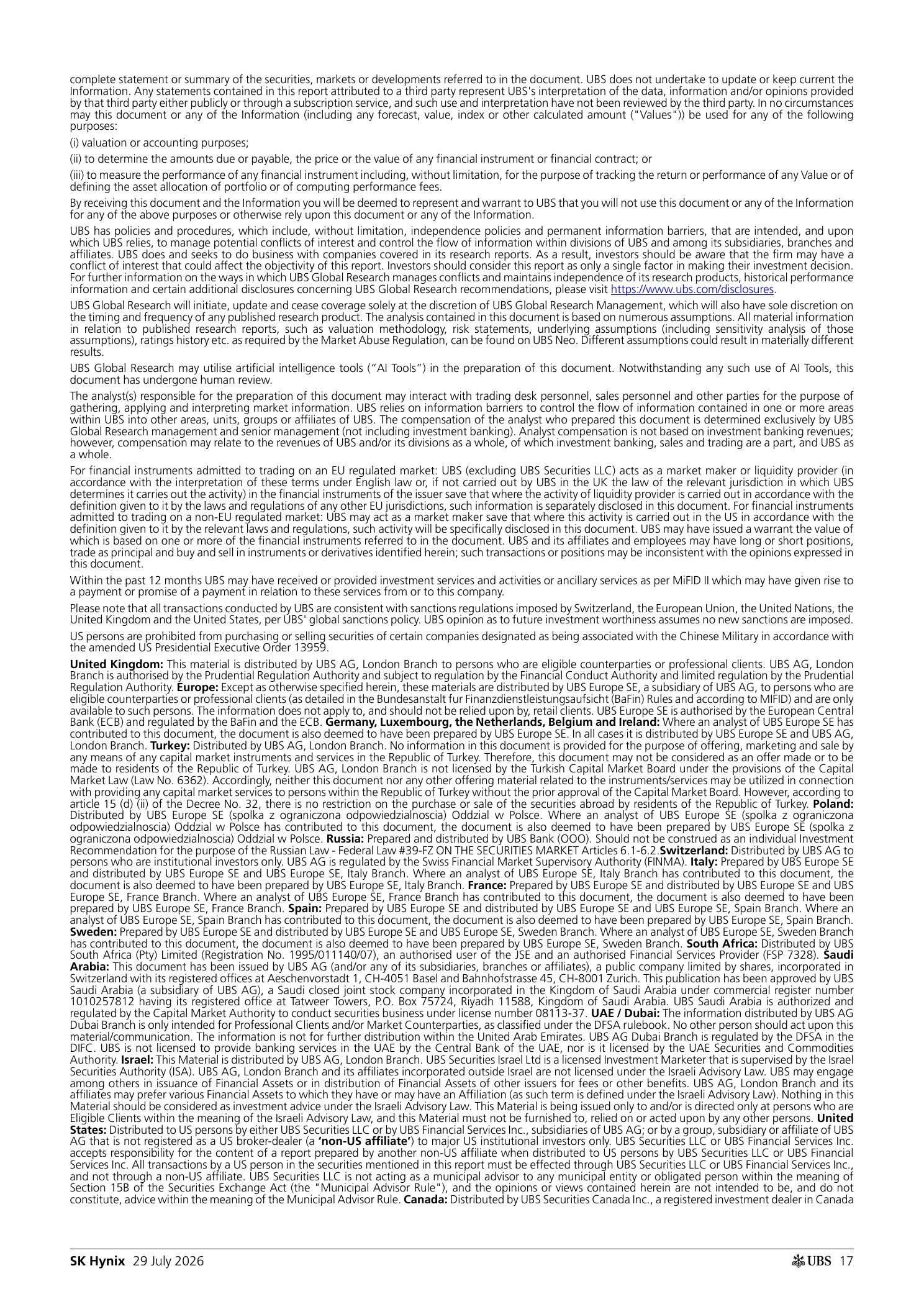 瑞银-SK海力士（000660.KS）：大幅回调缺乏基本面支撑，重申“买入”-260729 - 第 17 页