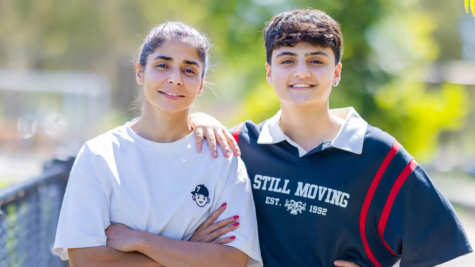 Jack Tran Atefeh Ramezanisadeh (left) and Fatemeh Pasandideh (right). File photo